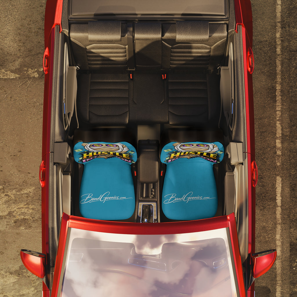 Polyester Car Seat Covers (Turquoise) | OG Goonie "Hustle with Intention"